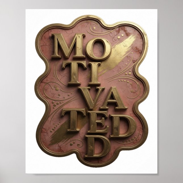 Poster Ouro Edgy MOTIVADO (Frente)