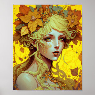 Poster Ouro Elf Fairy Fae Fantasy Art