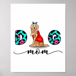 Poster Ouro Engraçado Tatuagem De Retriever Eu Te Amo Cac