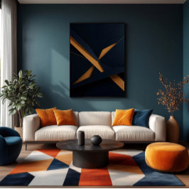 Poster Ouro Escuro Luxo