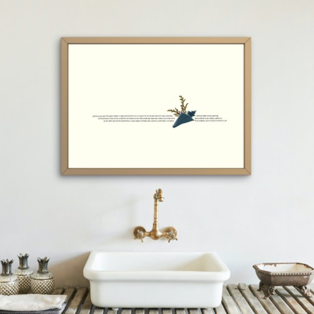 Poster Ouro estético wabi sabi costeira arte na parede (Golden ratio aesthetic wabi sabi coastal wall art for bathroom decor)