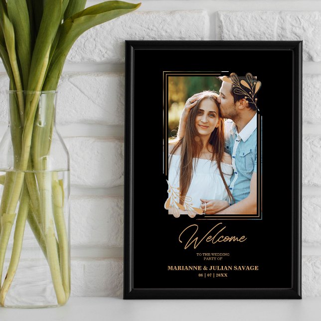 Poster Ouro Falso de luxo Ramificações de Rico Caligrafia (Criador carregado)