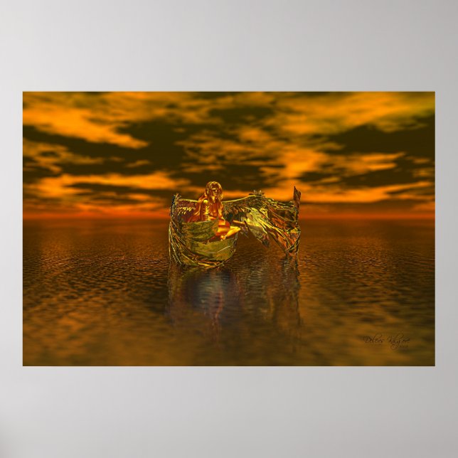 Pôster Ouro Fantasy Angel (Frente)