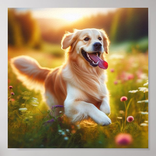 Poster Ouro Feliz Retriever (Frente)