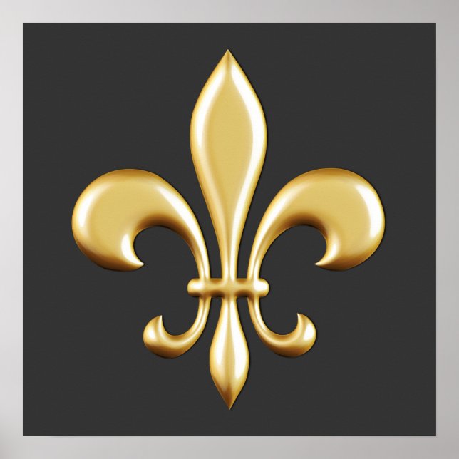 Poster Ouro Fleur De Lis (Frente)