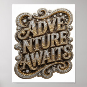 Poster Ouro Fresco AVENTURA ESPERA Design Ousado