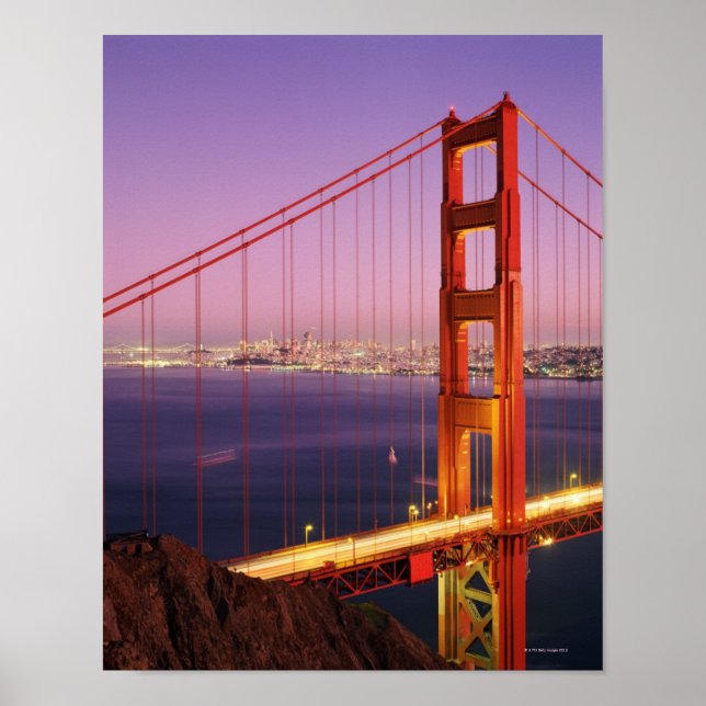 Poster Ouro Gate Bridge 2 (Frente)