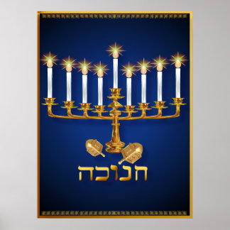 Pôster Ouro Hanukkah