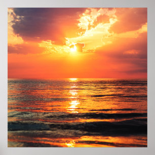 Poster Ouro hora no oceano