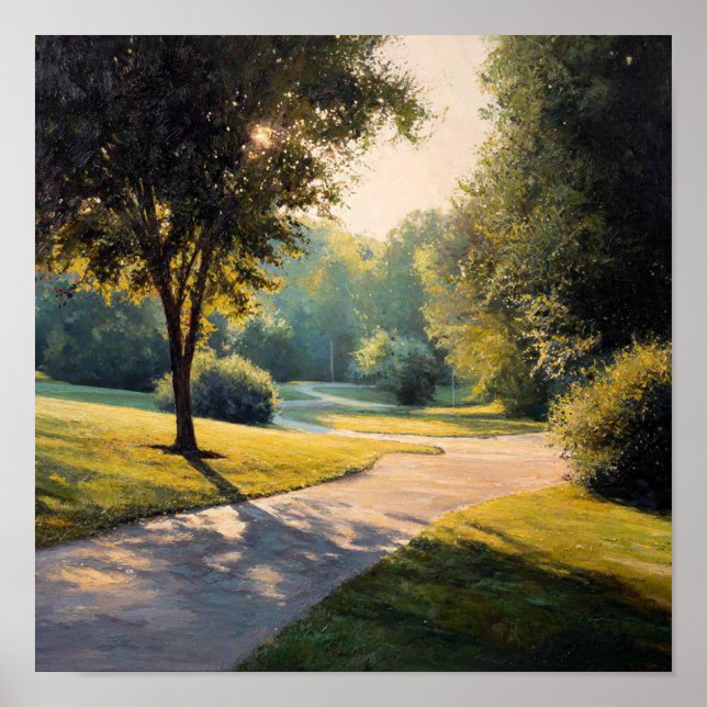 Poster Ouro Hour Stroll - Caminho do Parque Tranquilo (Frente)