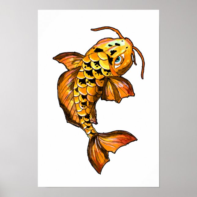 Poster Ouro Koi Carp (Frente)