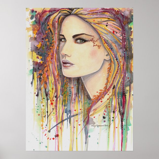 Pôster Ouro Leaf Fantasy Art de Molly Harrison (Frente)