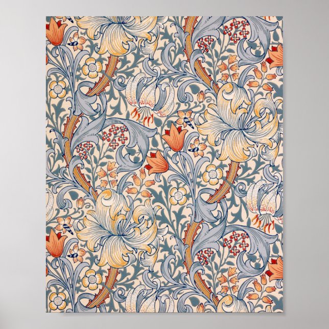 Poster Ouro Lily, William Morris (Frente)