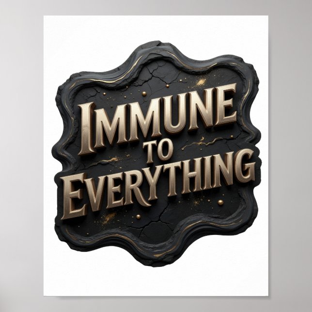 Poster Ouro Marcante IMUNE A TUDO (Frente)