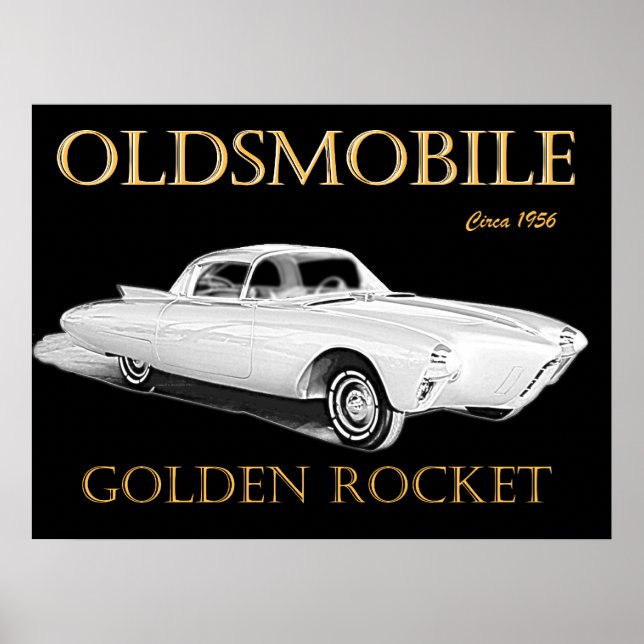 Pôster Ouro Oldsmobile Rocket (Frente)