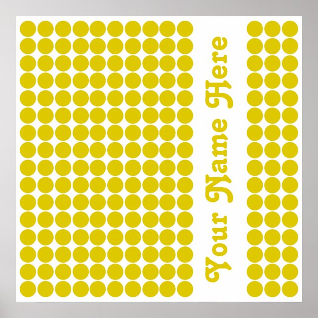 Pôster Ouro Popy Safari Dot com nome (Frente)