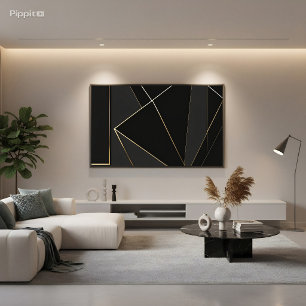 Poster Ouro Preto Luxuoso Abstrato