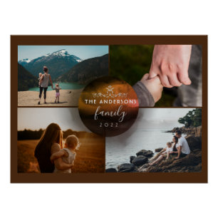 Pôster Ouro Quic Brilhante Fotos Ornamentais 4