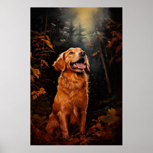 Poster Ouro Retriever à noite