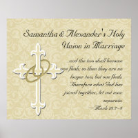 Ouro Rings com Cruz, Elegante Amor Cristão