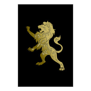 Pôster Ouro Royal Lion