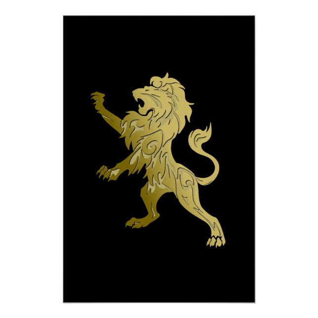 Pôster Ouro Royal Lion (Frente)