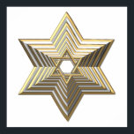 Pôster Ouro Star de David<br><div class="desc">Ouro Star de David Sinta-se livre para adicionar suas próprias palavras e/ou fotos a este item através das ferramentas de personalização de excelentes do Zazzle. Esse design também está disponível em dezenas de outros produtos. Obrigados para passar! Deus abençoe!</div>