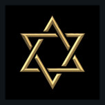 Pôster Ouro Star de David<br><div class="desc">Ouro Star de David Sinta-se livre para adicionar suas próprias palavras e/ou fotos a este item através das ferramentas de personalização de excelentes do Zazzle. Esse design também está disponível em dezenas de outros produtos. Obrigados para passar! Deus abençoe!</div>