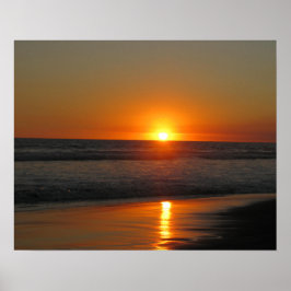 Poster Ouro Sunset na praia de El Zonte