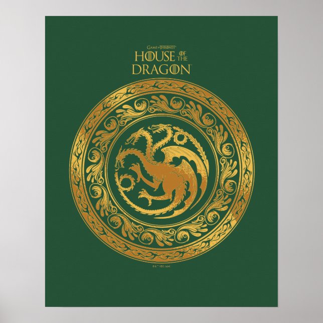 Poster Ouro Targaryen Crest (Frente)