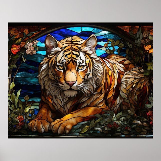 Poster *~* Ouro TIGER AP68 Fantasy - Vidro Mantido 5:4 (Frente)