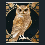Poster Ouro Vintage Owl Art Deco<br><div class="desc">Ouro Vintage Owl Art Deco</div>