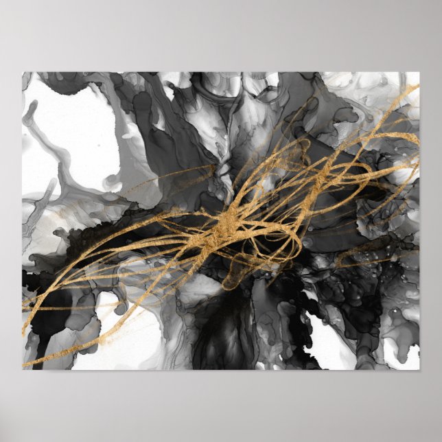 Poster Ouro Vortex I (Frente)