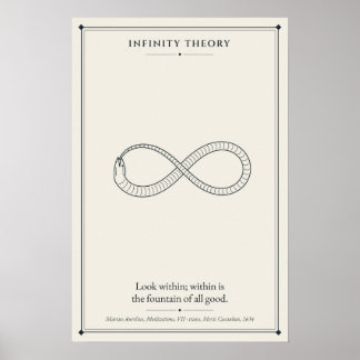 Poster Ouroboros Serpente Infinito com Marco Aurélio
