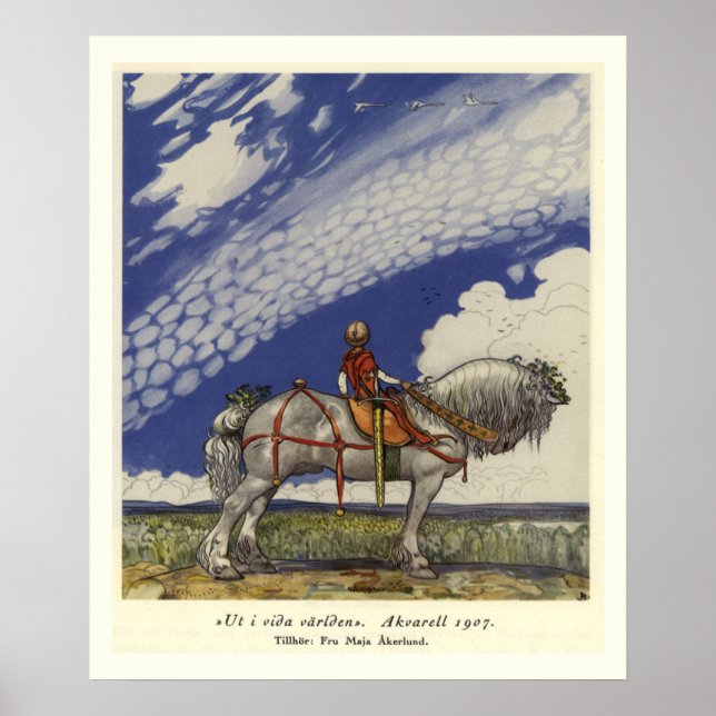 Pôster Out In the Wide World por John Bauer (Frente)