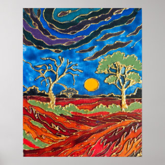 Poster Outback Moonrise – Arte de Paisagem Australiana