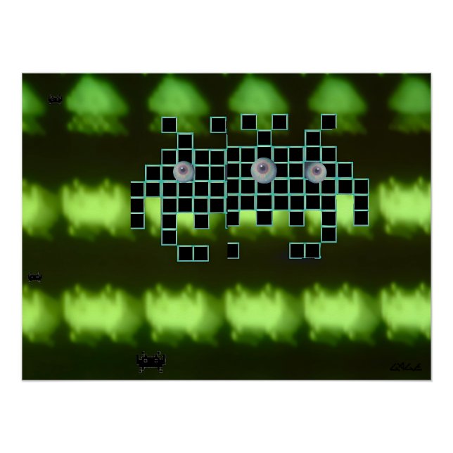 Pôster Outer Space Invader Kingdom (Frente)