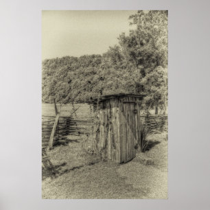 Pôster Outhouse da Montanha enfumaçado