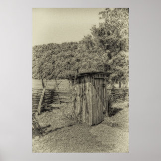 Pôster Outhouse da Montanha enfumaçado