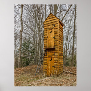 Poster Outhouse de dois andares para eleitores e polític