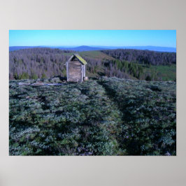 Poster Outhouse Histórica, na Procura de Fogo do Butte Ba