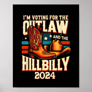 Poster Outlaw Hillbilly 2024 Dia das Eleições Norte-Ameri