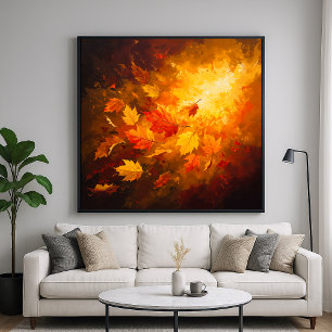 Poster Outono Abstrato - Obra de Arte da Natureza em Esti
