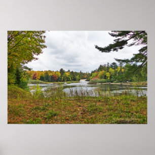 PÔSTER OUTONO CHEGA À ÁREA DAS QUEDAS DE TAHQUAMENON/MICH