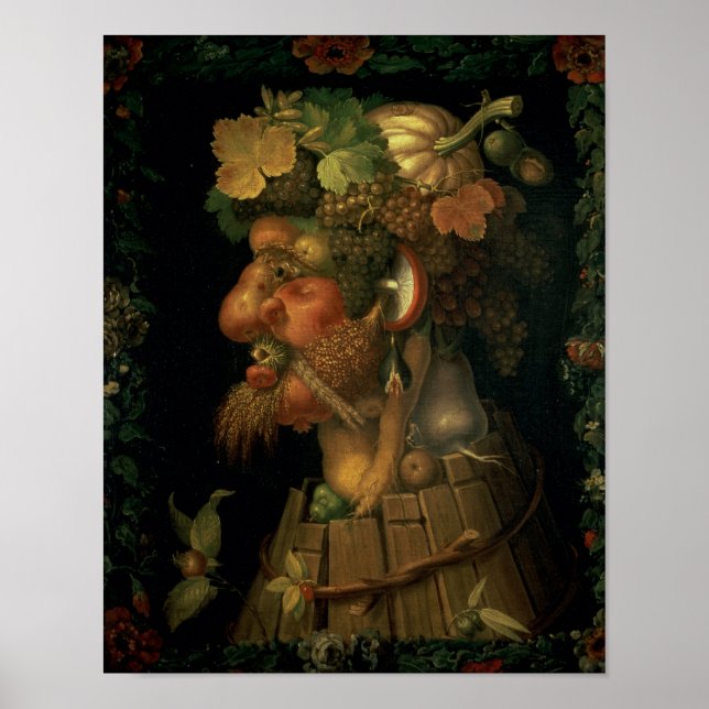 Poster Outono, de uma série representando os quatro (Frente)