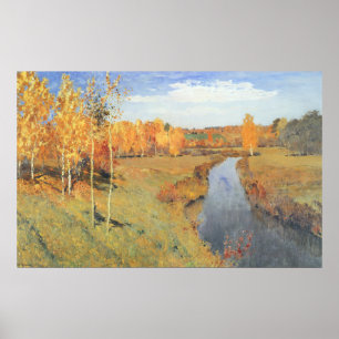 Pôster Outono do ouro de Isaac Levitan