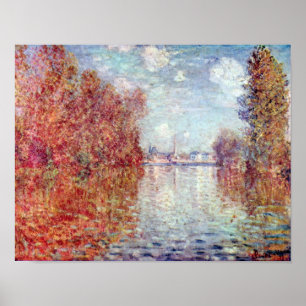Poster Outono em Argenteuil por Claude Monet