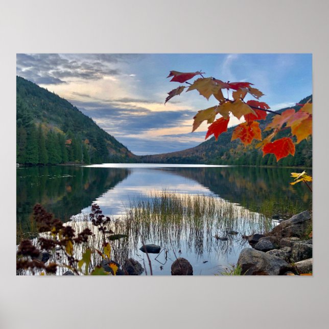 Poster Outono em Bubble Pond em Acadia (Frente)