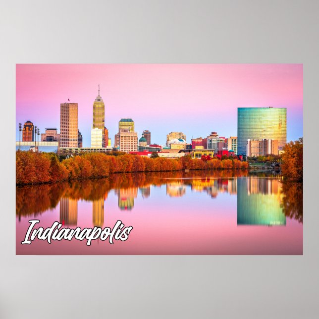 Poster Outono Em Indianápolis, Indiana, EUA (Frente)