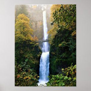 Poster outono em Multnomah Falls, OU